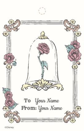 Beauty and the Beast Thank You Gift Tag presentation template 