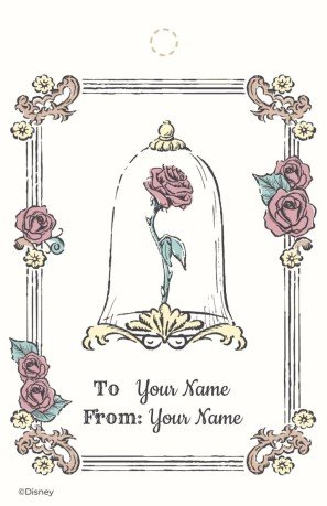 Beauty and the Beast Thank You Gift Tag presentation template 