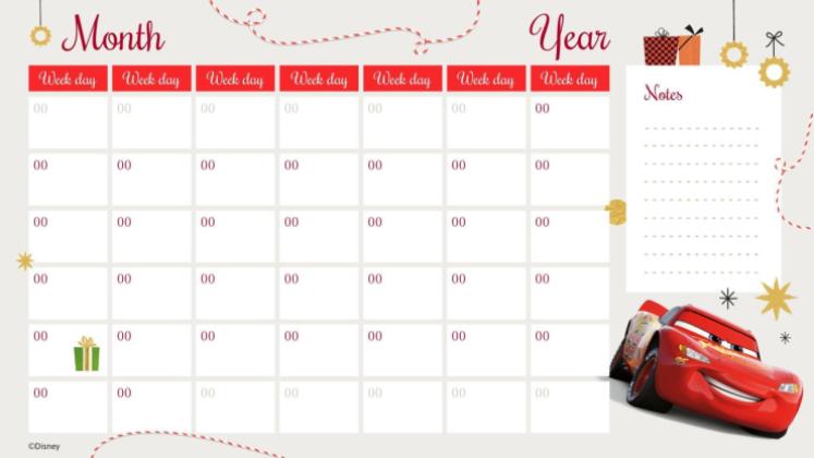 카 크리스마스 캘린더 프레젠테이션 템플릿