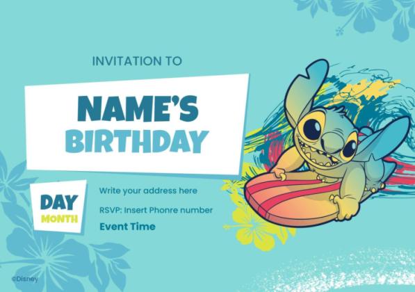 Lilo & Stitch Party Time Einladung Präsentationsvorlage