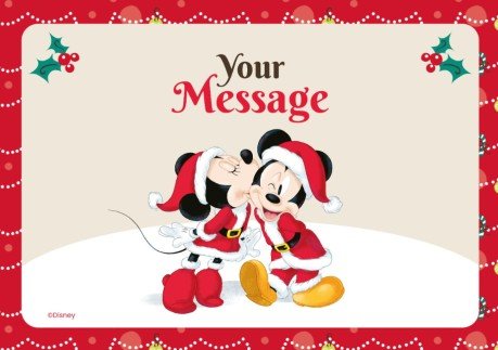 Carte de Noël adorable Mickey et Minnie Mouse Modèles de présentation