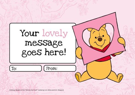 Carte de la Saint-Valentin Winnie l’Ourson Modèles de présentation