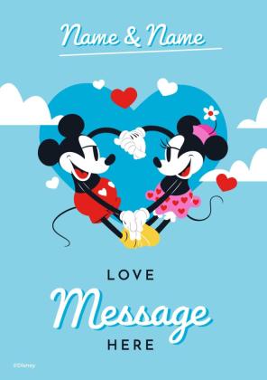 Micky und Minnie Maus Alles Gute zum Valentinstag Karte Präsentationsvorlage