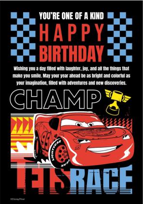 Disney Cars Alles Gute zum Geburtstag Karte Präsentationsvorlage