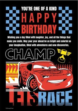 Disney Cars Alles Gute zum Geburtstag Karte Präsentationsvorlage