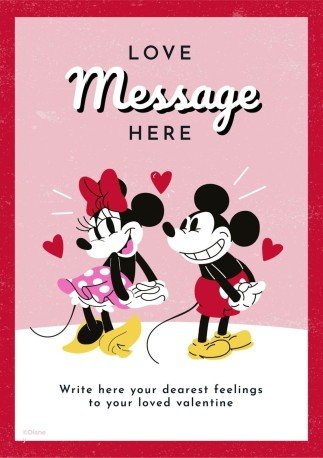 Micky und Minnie Maus Valentinstagskarte Präsentationsvorlage