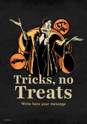 Carte d’Halloween Cruella d’Enfer Modèles de présentation