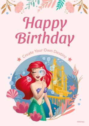 Carte d’anniversaire Ariel La Petite Sirène Modèles de présentation