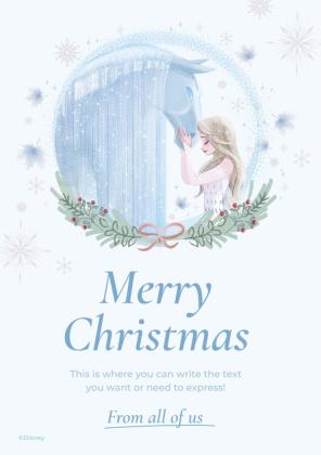 Carte de Noël Elsa La Reine des neiges Modèles de présentation