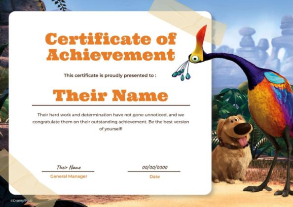 업 어린이 인증서 프레젠테이션 템플릿