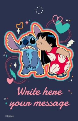 Plantilla de presentación Etiqueta de regalo de cumpleaños de Lilo & Stitch