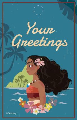 Moana Gift Tag presentation template 