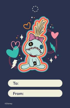 Plantilla de presentación Etiqueta de regalo de cumpleaños de Lilo & Stitch