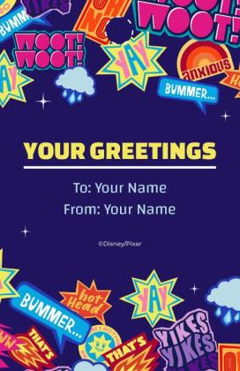 Plantilla de presentación Etiqueta de regalo de Del revés 2