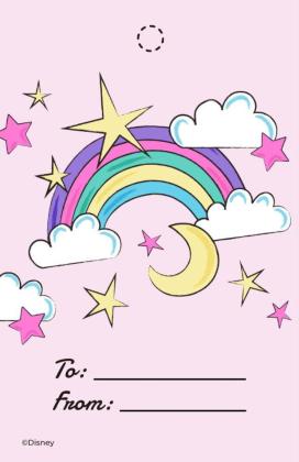 Étiquette-cadeau rose Minnie Mouse Modèles de présentation