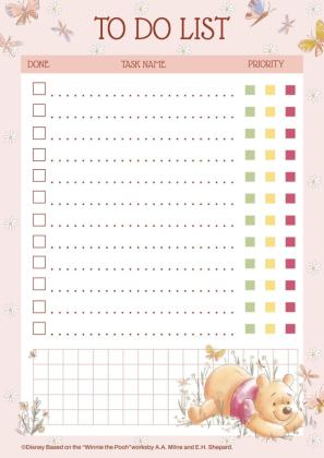 Modelo de apresentação Lista de tarefas de Ursinho Pooh