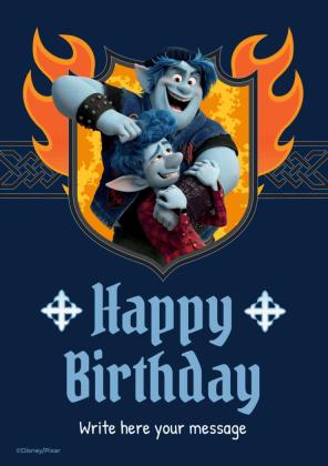 Onward Happy Birthday Card presentation template 
