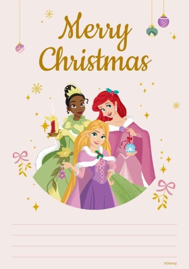 Carte de Noël princesses Disney Modèles de présentation