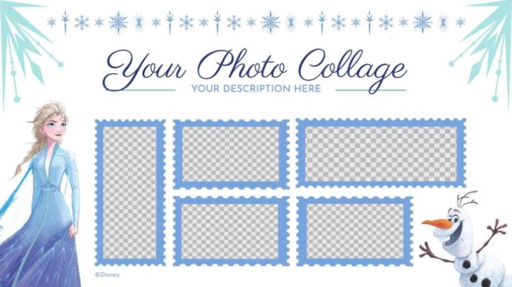 Willkommen Winter! Die Eiskönigin Fotocollage Präsentationsvorlage