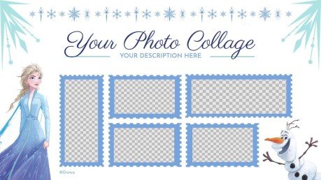 Willkommen Winter! Die Eiskönigin Fotocollage Präsentationsvorlage