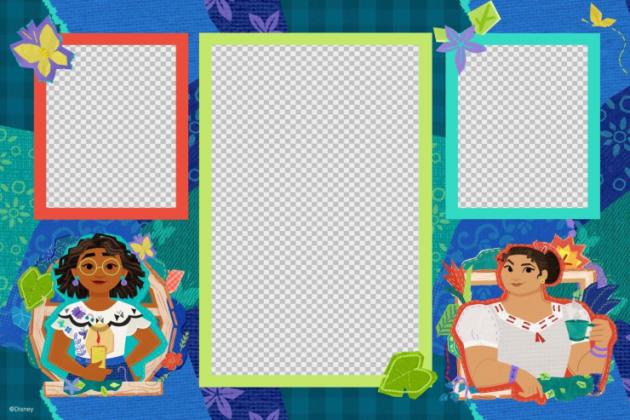 컬러풀 엔칸토 사진 콜라주 프레젠테이션 템플릿