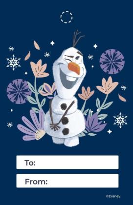 Plantilla de presentación Etiqueta navideña de regalo de Frozen