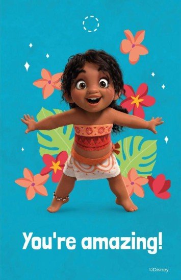 Étiquette cadeau Vaiana 2 Modèles de présentation