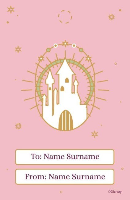 Disney Prinzessin Winter-Geschenkanhänger Präsentationsvorlage