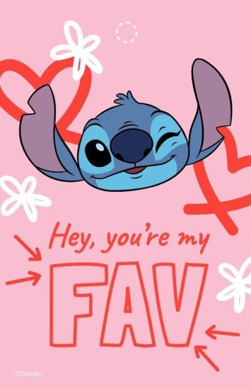 Stitch und Angel Valentinstags-Geschenkanhänger Präsentationsvorlage