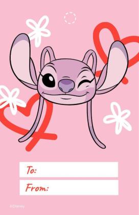 Stitch und Angel Valentinstags-Geschenkanhänger Präsentationsvorlage