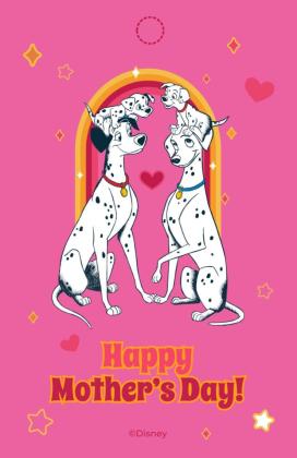 Étiquette cadeau Fête des mères – 101 Dalmatiens Modèles de présentation