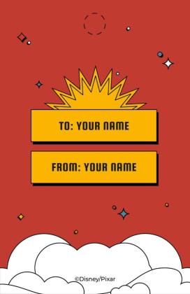 Étiquette cadeau Les Indestructibles Modèles de présentation