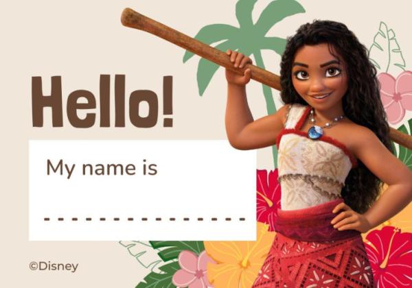 Vaiana 2 Namensschild Präsentationsvorlage