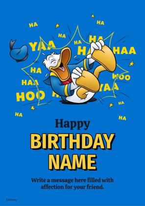 Carte d’anniversaire Donald Duck Modèles de présentation
