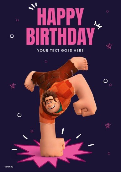 Wreck-it Ralph Birthday Card presentation template 
