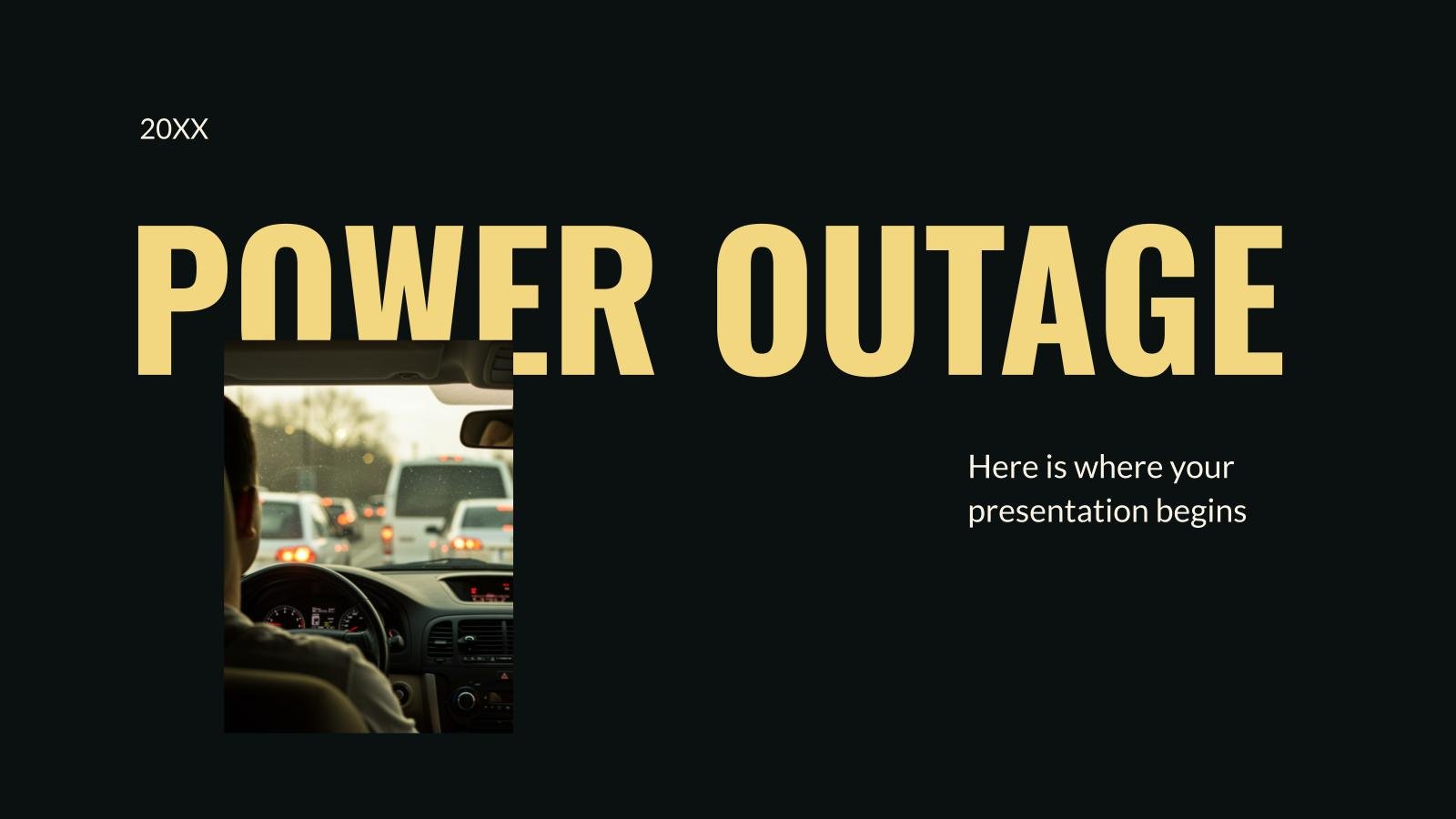 Power Outage presentation template 