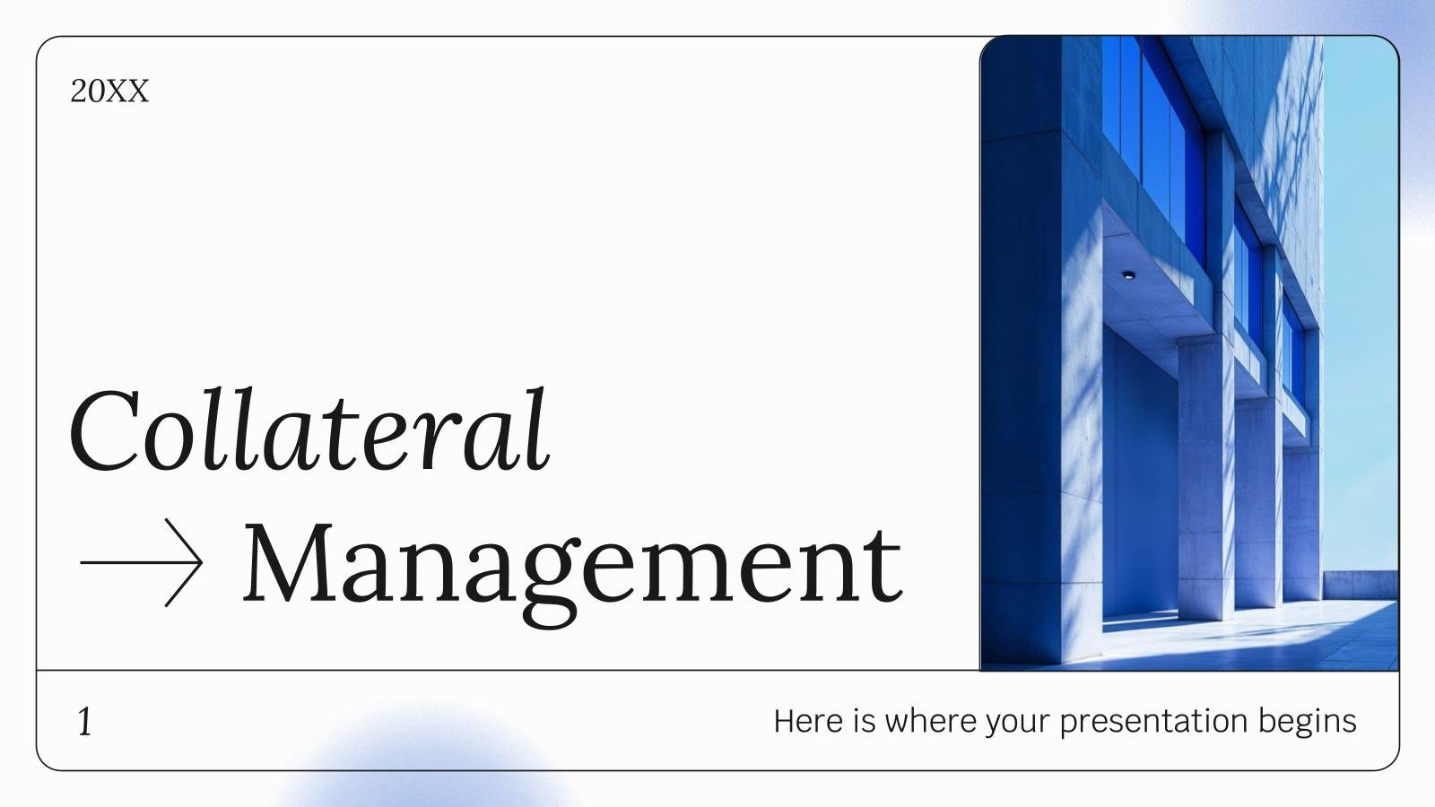 Collateral Management presentation template 