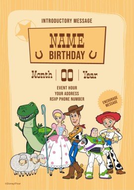 Toy Story Birthday Invitation presentation template 