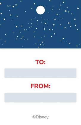 Modelo de apresentação Mickey Mouse e Amigos Cartão de Natal Etiqueta de presente