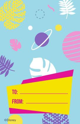 Handgezeichneter Lilo & Stitch Geschenkanhänger Präsentationsvorlage