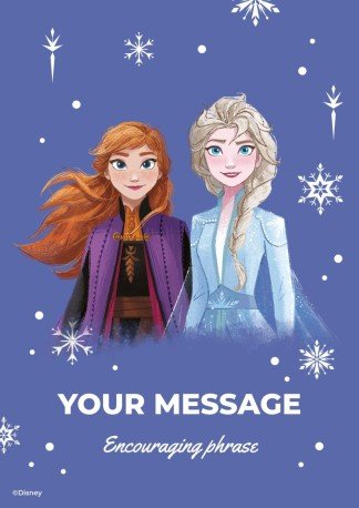 Carte d’anniversaire d’hiver La Reine des neiges Modèles de présentation