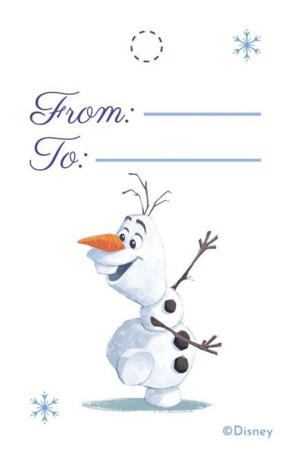 Modelo de apresentação Bem-vindo Inverno! Frozen Etiqueta de presente