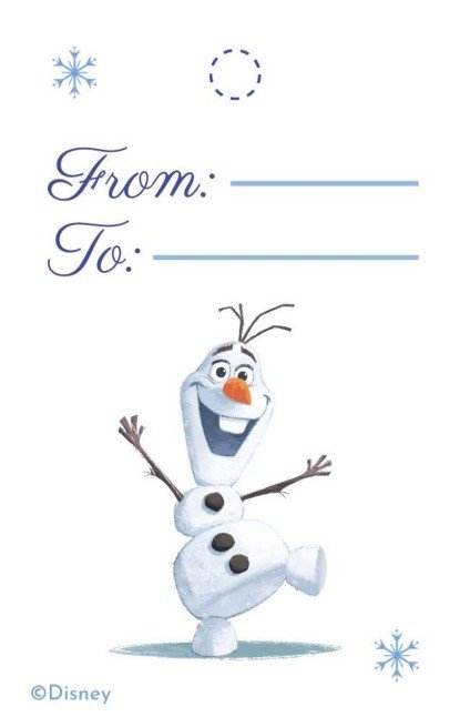 Modelo de apresentação Bem-vindo Inverno! Frozen Etiqueta de presente