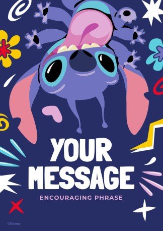 Carte d’anniversaire Lilo & Stitch Modèles de présentation