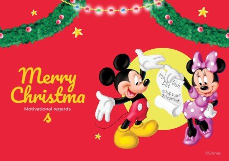 Carte de Noël Mickey et Minnie Mouse Modèles de présentation