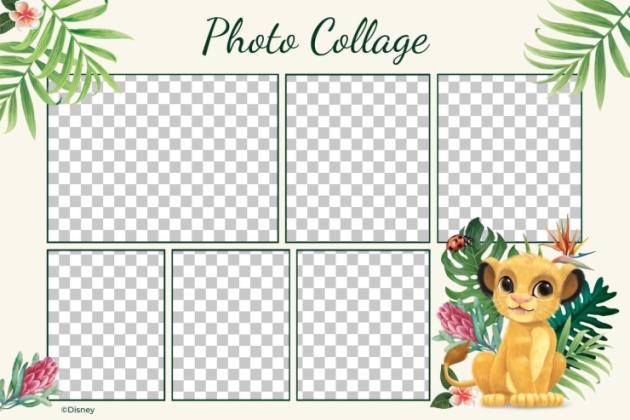 Plantilla de presentación Collage de fotos de El Rey León