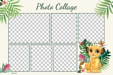 Plantilla de presentación Collage de fotos de El Rey León