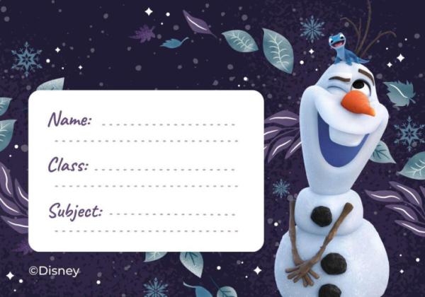 Modelo de apresentação Frozen Olaf Etiqueta de nome