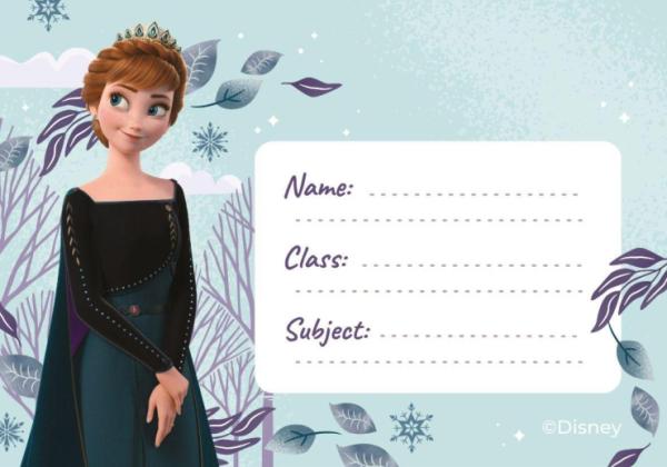 Étiquette prénom Anna La Reine des neiges Modèles de présentation