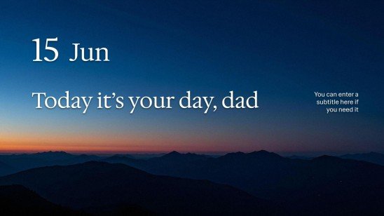 Father's Day presentation template 